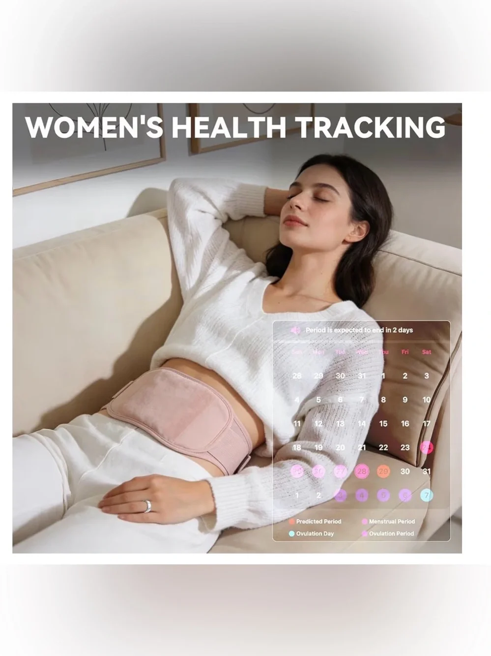 Smart Fitness Ring - Silver Health & Activity Tracker New